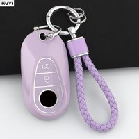 Fashion TPU Car Smart Key Case Cover Keychain Fob For Mercedes Benz C E S Class GLC CLE EQE W206 W214 W223 S350 S400 S450 E300