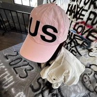 Casual US Letter Embroidery Thin Baseball Cap Quick Dry Wide Brim Duckbill Cap for Couples Youth Summer Streetwear