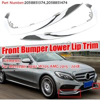 Car Front Bumper Lower Chrome Trim 2058851374 Replacement 2058851474 For Mercedes C‑Class W205 C205 A205 S205 AMG C43 2014 -2017