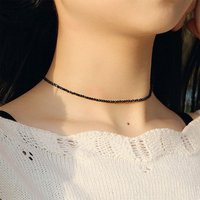Fashion Red Black Glass Beads Chain Short Choker Necklace Female Jewelry Women Sweet Necklaces Bijoux Femme Ladies Party Gift