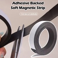 Multi-Purpose Self-Adhesive Flexible Magnet Tape Strip Roll for Refrigerator Whiteboard DIY Crafts Home Office Organization