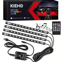 Car LED Light Strips, RGB Interior Ambient Lights with Music App Wireless Remote Control, Neon LED Decorative Lights for Cars