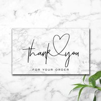 30pcs/pack Marbling Thank You Card For Supporting Business Package Decoration "Gorgeous Thanks" Business Card Handmade With Love