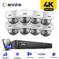 ANNKE 4K 8CH POE Network Video Surveillance System NVR Recorder With 8PCS 4PCS 8MP Audio Recording Security Ip Camera