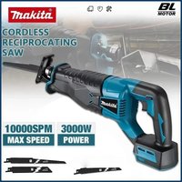 Scie sauteuse sans fil Makita 18V sans balais, outil électrique portable avec 4 lames pour la coupe du bois, du métal et des tuyaux
