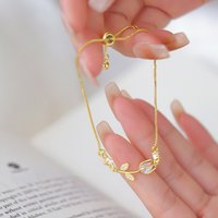 New Korean Exquisite Tulip Flower Bracelets For Women Luxury Cute Lily of the Valley Beaded Bracelet Wedding Party Jewelry Gifts