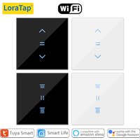 LoraTap Tuya Smart Life WiFi Vorhänge Jalousien Schalter Rollladen Motor Schalter Hintergrundbeleuchtung Stil Google Home Alexa Sprachsteuerung
