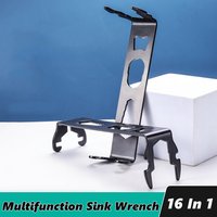 Bathroom Kitchen Faucet Wrench - Multifunctional Carbon Steel Sink Wrench Repair Installer Universal Plumbing Tool Accessory
