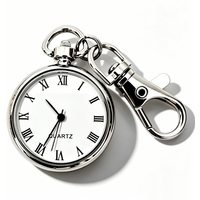 Retro Charm Neutral Fashion Roman Digital Quartz Steampunk Pocket Watch Men's and Women's Keychain Gift