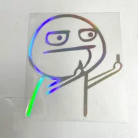 Cartoon Funny Middle Finger Reflective Vinyl Sticker Motorcycle Car Decal for Personality Exterior Styling