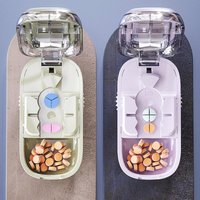 Tablet Splitting Pills Splitter Portable 3IN1 Medicine Cutter Precise Cutting Into Half / Third / Quarter Drug Divider Organizer