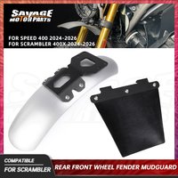 For Scrambler 400X Fender Front Cover Back Mudguard Splash Guard Protector FOR Speed 400 T4 2024-2026 Motorcycle Extend Extender