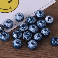 5pcs Mini Cute Blueberry Resin Dollhouse Blueberry Model Simulation Fruit Miniature Food Pendant Keychain Decoration Home Decor