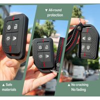 For VOLVO FH 460 540 2024 EVRO 6 FM FH16 FH 460 Silicone Car Remote Key Caps Fob Case Cover With Keychain Holder