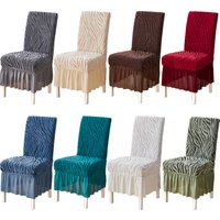 colorful jacquard chair skirt for dining room all-inclusive chair cover elastic for pets dust-proof office hotel