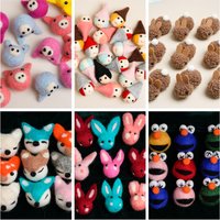 2026New Creative Frog Felt Small Animal Wool Felt Glue Hairpin Headband Schoolbag Sewing Scarf Hat Gloves Decorative Accessories