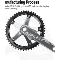 AliExpress NONE SKEACE Hollowtech Crankset, Fixie Crank, Single Speed Fixed Gear Bike Parts, Track Racing Bicycle Chainring, 48T, 165mm, 144BCD
