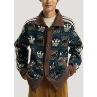 Adidas genuine Trefoil Men's and Women's Retro Knitted Cardigan Jacket KT0715