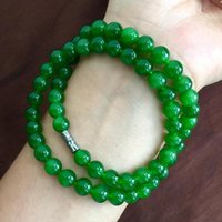 Women Green Jade Beads Necklace Ladies Fine Jewelry Genuine Natural Myanmar Jadeite Burma Jades Beaded Necklaces Stone Chokers