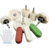 10Pcs Buffing Wheel Kits, Polishing Wheels Buffing Pads for Drill for Metal Aluminum,Stainless Steel, Chrome, Jewelry, Wood