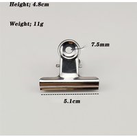 Metal Office Paper Clip Stainless Steel Bulldog Clips Binder Grip Clamp Reliable 75mm For Document Organization Home Use Art