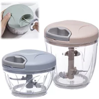 500/900ML Garlic Chopper Meat Grinder Manual Rotate Vegetable Cutter Chopper Slicer Fruit Garlic Crusher Kitchen Gadget Blenders