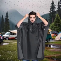 Outdoor 3 In 1 Military Raincoat Hooded Sleeve Waterproof Rain Poncho Motorcycle Rain Cover Camping Hiking Travel Rainwear Tent