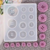 New DIY Handmade Resin Button Mold Silicone Perforated Pendant Button Dropper Molds Home Baking Cake Decoration Mould