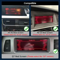 Nunoo Android 14 Car Radio Player ,Audi A4 A5 A6 Q7 MMI 2G Basic Red Screen CarPlay GPS Navigation Multimedia Stereo WiFi