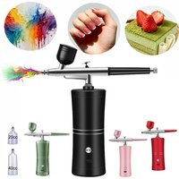Airbrush Nails Compressor for Painting Makeup Portable Mini Cordless Airbrush Spary Gun for Nail Art Tattoo Cake Decor Painting