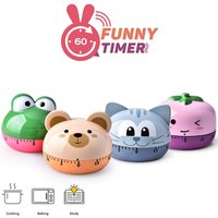 Cute Cartoon Shape 60-Minute Egg-Timer Animal Mechanical Timer Manual Countdown-Timer Kitchen Cooking Timer