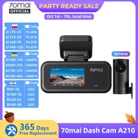 【Nowość】Kamera samochodowa 70mai A210 1080P HDR z noktowizorem, obsługą dwukanałowego rejestracji, superkondensatorem, wbudowanym GPS, Wi-Fi6 i 24-godzinnym monitoringiem parkowania