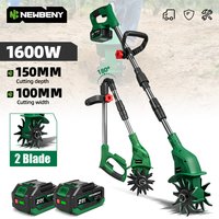 NewBeny 800 U/min Elektrischer Vertikutierer, Gartenfräse, Gartenkultivator, Rototiller, Motocultor, Werkzeug für Makita-Akku