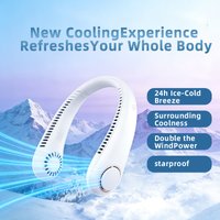 Neck Mounted Bladeless Fan — 2026 New, 1500mAh, USB Rechargeable, 3 Speeds, Digital Display, Portable, Summer Outdoor Sports