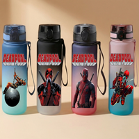 DeadpoolMovie Water Cup Large Capacity Outdoor Leak-proof Belt Rope Drinking Bottle Men and Women Gift Drinking Bottle