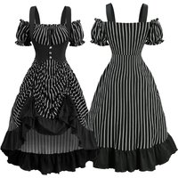 ROSEGAL Plus Size Women's Stripes Print Dresses 2026 New Spring Summer Cinched Ruffles High Low Cold Shoulder Dress Vestidos