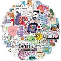 50PCS Creative Laboratory Cartoon Graffiti Stickers Decorative Skateboard Notebook Mobile Phone Waterproof Stickers