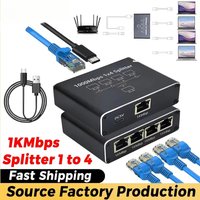 Gigabit Ethernet Switch Rj45 Splitter LAN Gigabit Extension Adapter 1000Mbps Network Connector 1 To 2/3/4 for Box Router Laptop