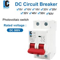 Atorch DC Circuit Breaker Solar Automatic Switch For Solar Panel DC Protection Machine 500V 6A 10A 16A 20A To 63A DIN Rail 2P