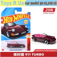 Original Hot Wheels Car Porsche 911 Turbo Cabriolet 1/64 Diecast Toys for Boys Vehicles Alloy Model GT3 RS Collection Gift 2025N