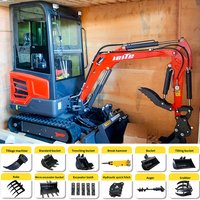 Mini Excavator 1.8 ton Fast Ship Multi-function Kubota Engine Digger Small Crawler Farm Excavator 1,1.2,1.6,2 ton Customized