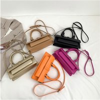 Fashion INS Women Small Handbags And Purses Designer Orange Shoulder Bag Stone Pattern Leather Crossbody Bags Female Clutch