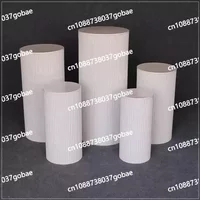 5 Plinth Iron Ripple Style White Cylinder Plinths Display Stand Dessert Table Stand for Wedding Party Decoration