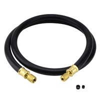 High-Flow Refrigerant Hose, Black, 6', 1/2" Diameter, 3/8" to 1/4" Fitting