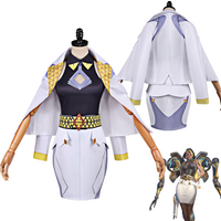 Overwatch 2 Domina Cosplay Costume Game Secret Agent Style Uniform White Dress Vaira Singhania Outfits Women Carnival Costumes