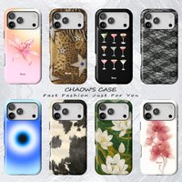 Luxury Retor Elegant Flowers Phone Case for iPhone 17 17e 16e 16 15 14 13 12 11 X XS XR XSMAX 7 8 Air Pro Max Plus Double-layer