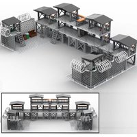 WW2 Building Blocks Compatible Soldier Figures Military Base POW Camp Blocks Weapons Construction MOC Bricks Toys for Boys Gifts