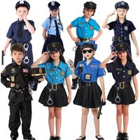 2025NEW Police Cosplay For Boys Girls Halloween Costumes Police Woman Fancy Role Play Kids Performance Show