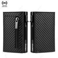 Rfid Credit Card Holders Men Wallet Business Metal Card Case Luxury Synthetic Leather Card Holder Slim Thin Card Holders for Men