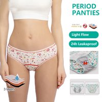 Menstrual Panties, Girls Physiological Leakproof Underwear Cotton printed Menstruation Underpants for Teenager Student